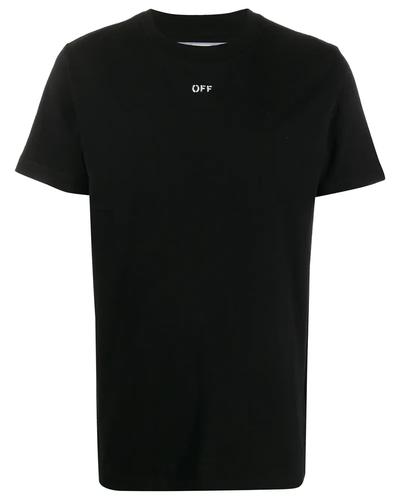 OFF-WHITE T-Shirt mit Logo-Print - Schwarz Schwarz