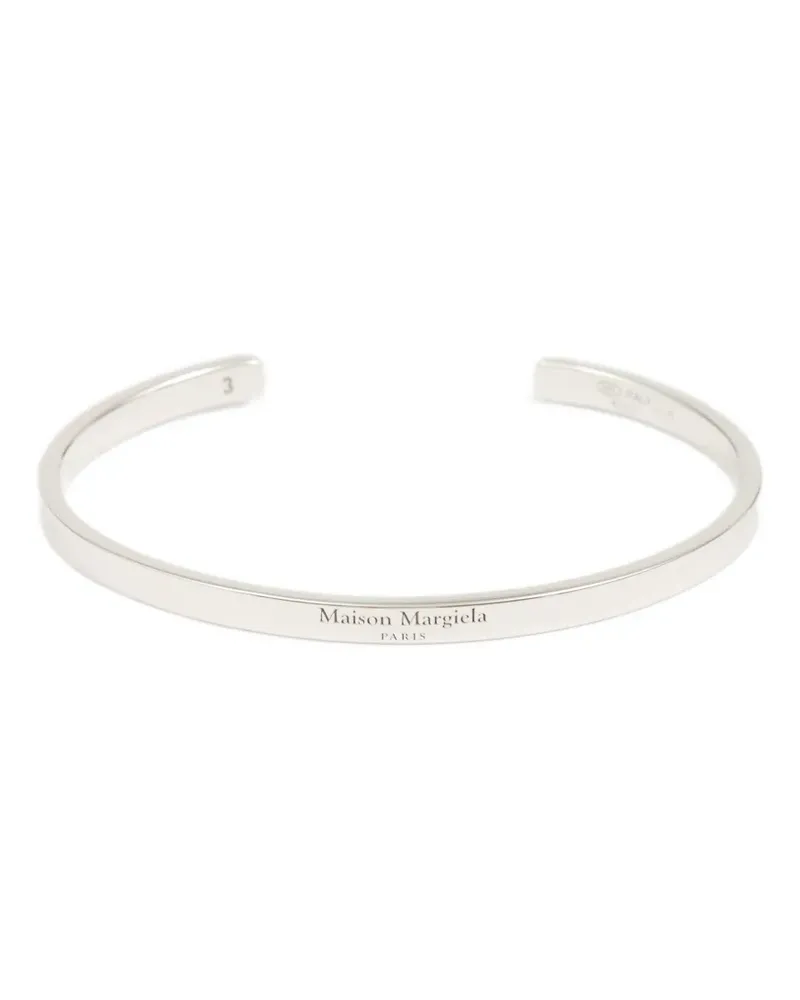 Maison Margiela Armspange mit Logo-Referenz - Silber Silber