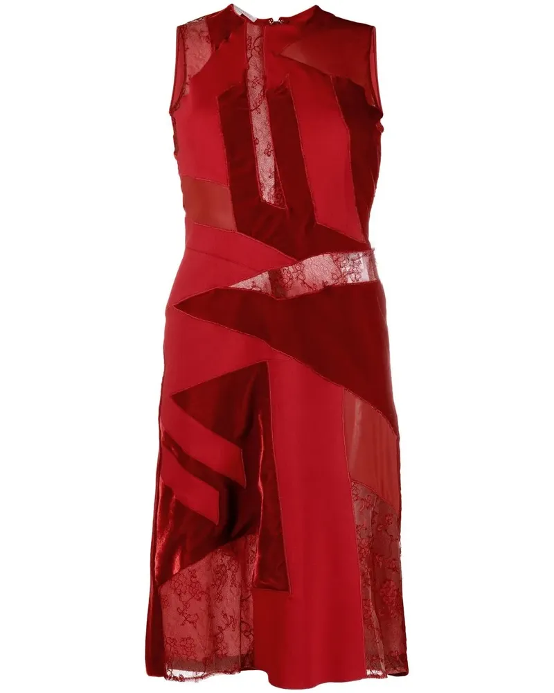 Stella McCartney Midikleid im Patchwork-Look - Rot Rot