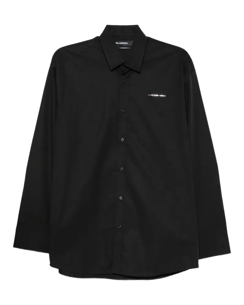 Karl Lagerfeld logo-detail loose-fit shirt - Schwarz Schwarz