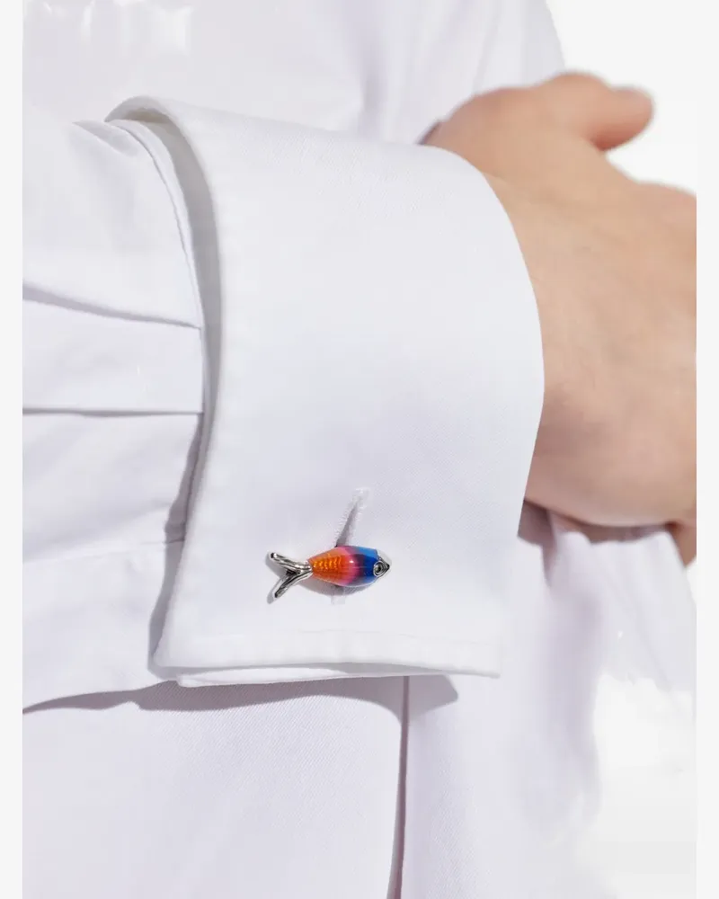 Paul Smith fish-motif cufflinks - Silber Silber