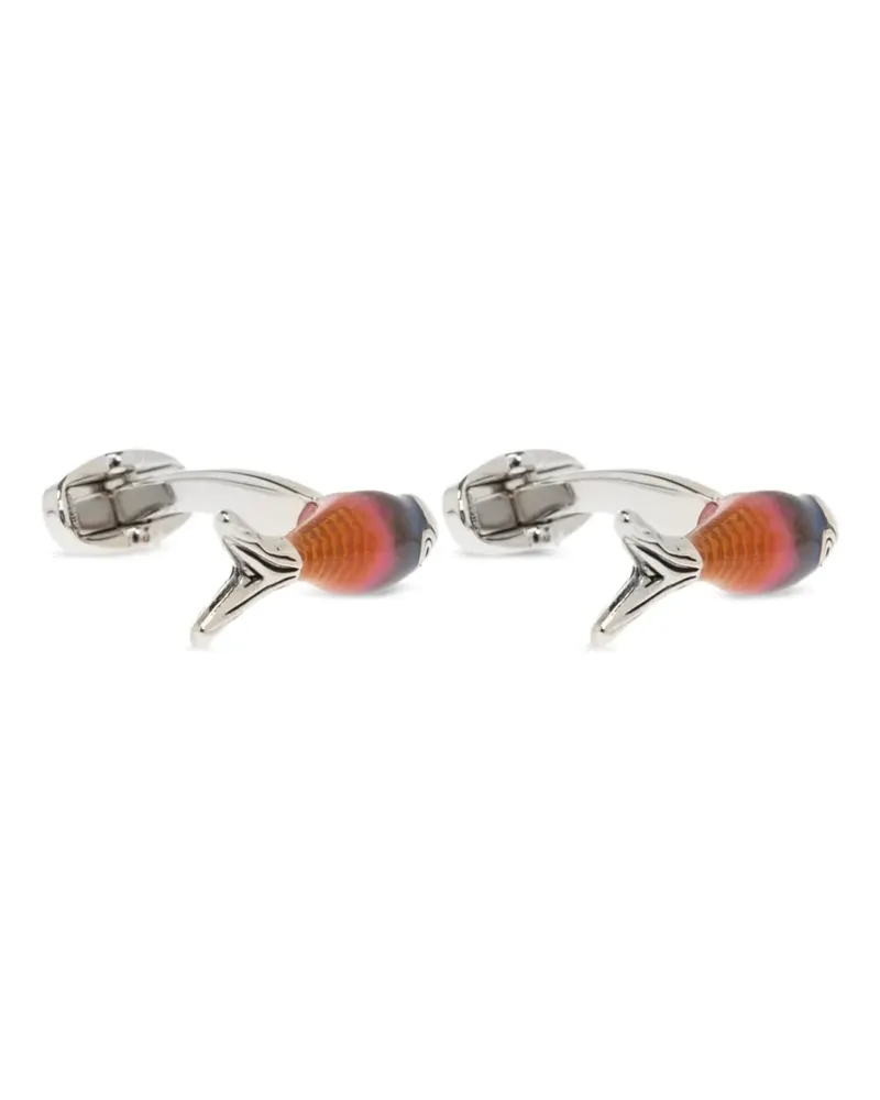 Paul Smith fish-motif cufflinks - Silber Silber