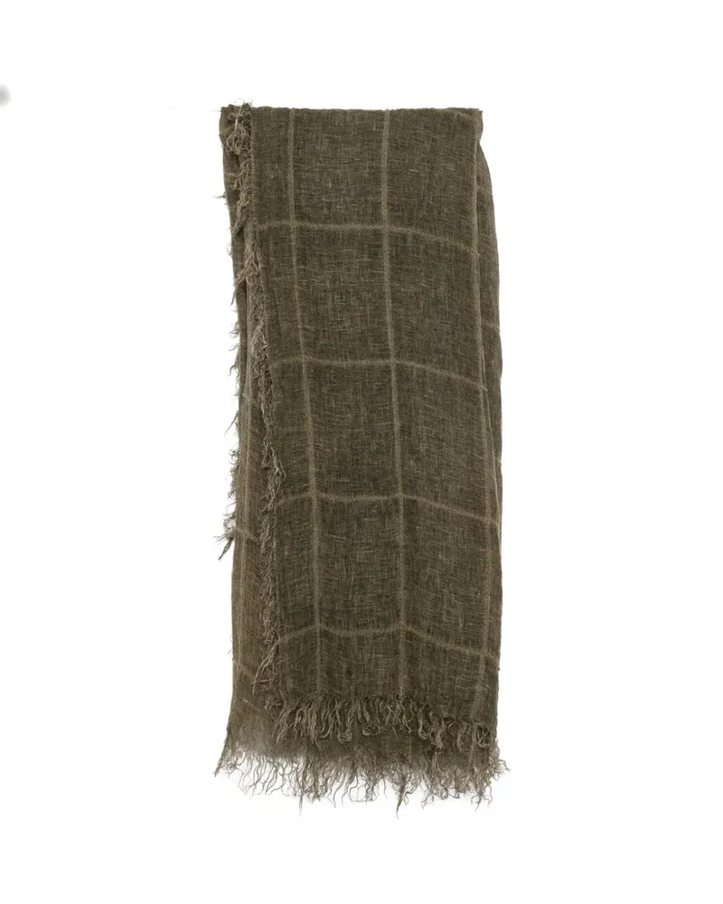 forme d'expression checked scarf - Grün Grün