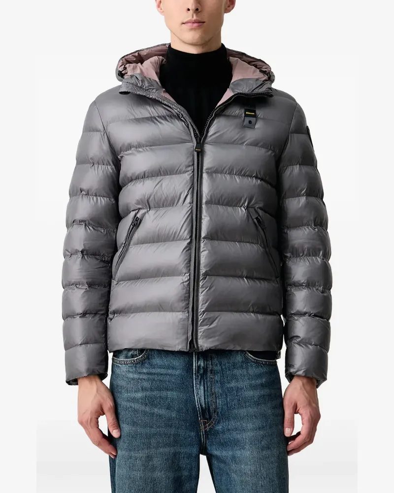 Blauer Adam quilted hooded down jacket - Grau Grau