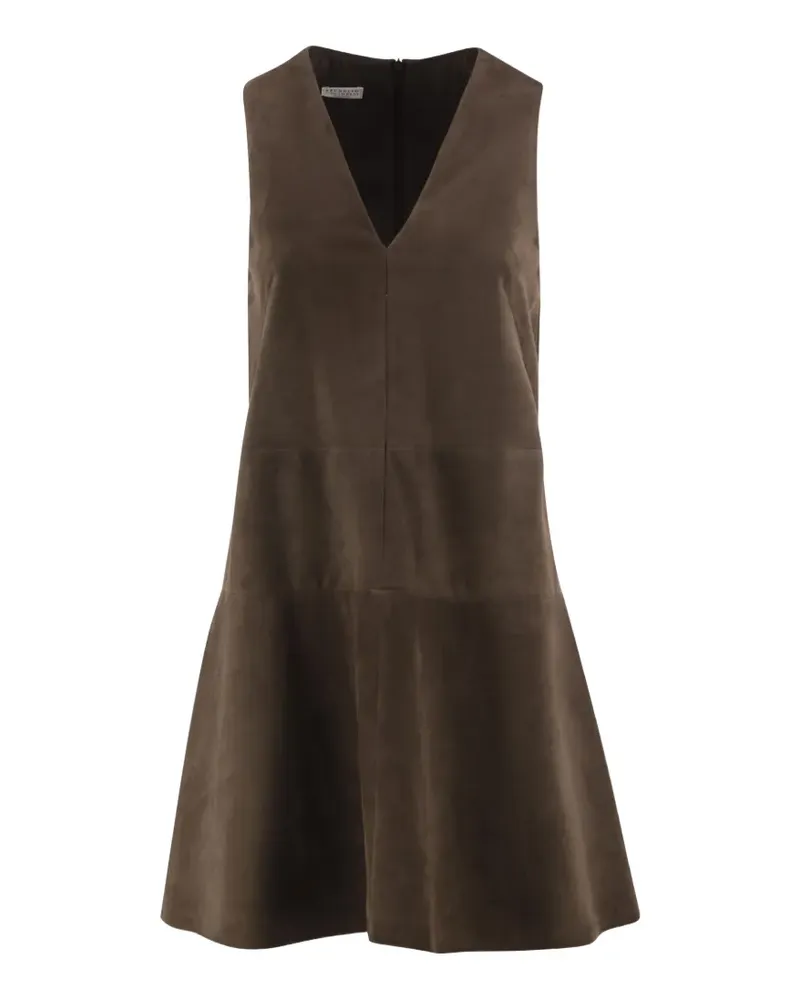 Brunello Cucinelli Minikleid aus Wildleder - Braun Braun
