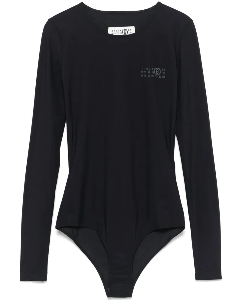 Maison Margiela Body mit Nummern-Motiv - Schwarz Schwarz