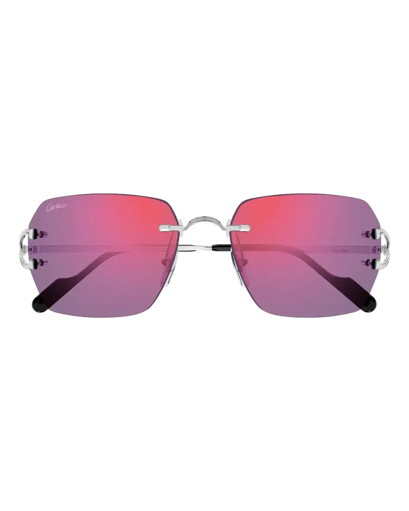 Cartier Rahmenlose Sonnenbrille - Silber Silber