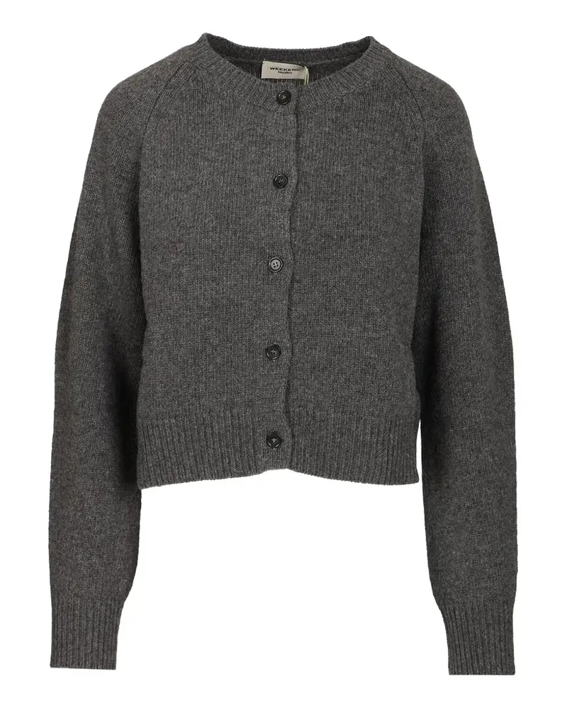 Max Mara Ombrosa wool crewneck cardigan - Grau Grau
