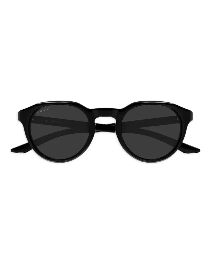 Gucci Sonnenbrille mit rundem Gestell - Schwarz Schwarz