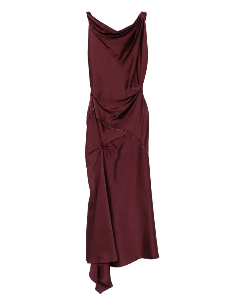 Victoria Beckham draped asymmetric dress - Rot Rot
