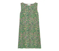 Minikleid mit Muschel-Print - Grün