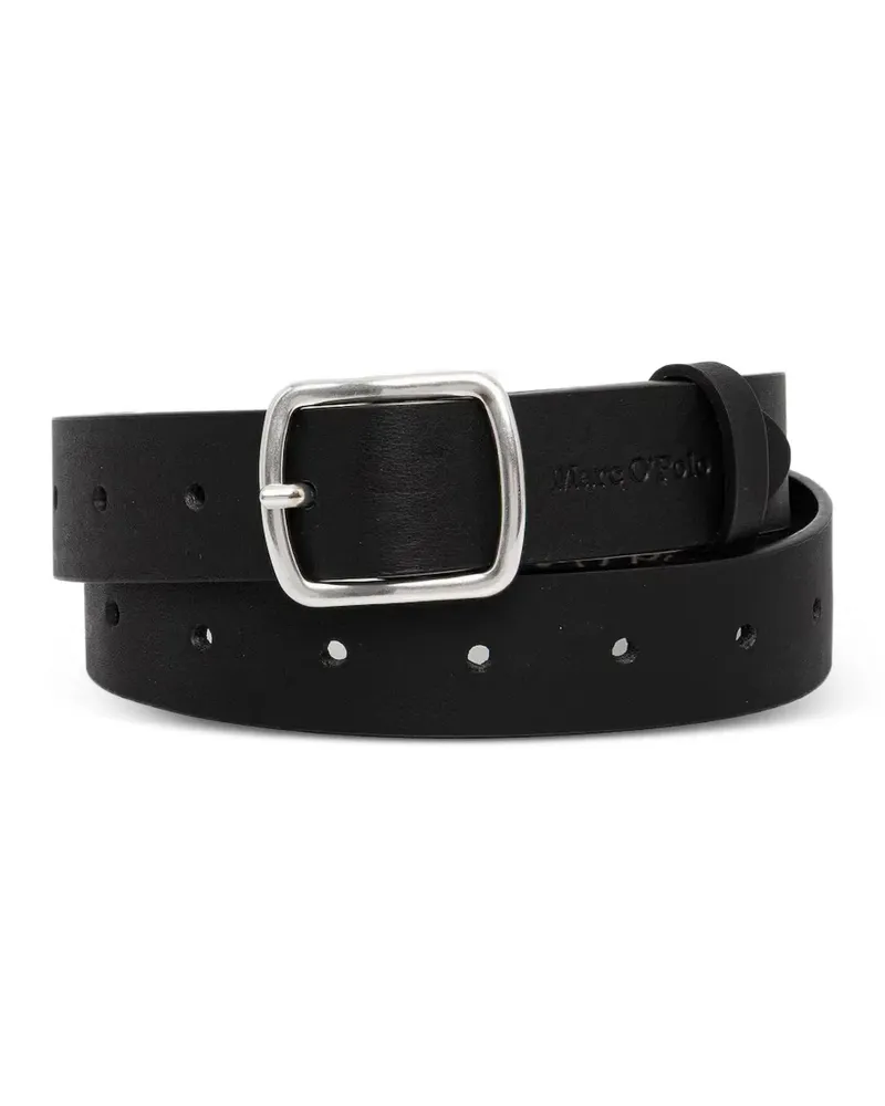 Marc O'Polo logo-debossed leather belt - Schwarz Schwarz