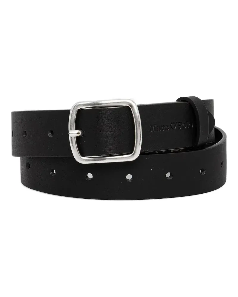 Marc O'Polo logo-debossed leather belt - Schwarz Schwarz