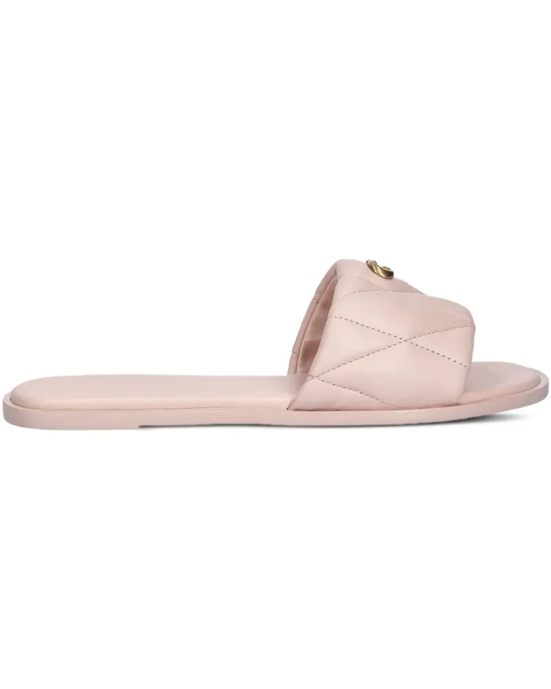 Coach Pantoletten mit Logo - Rosa Rosa
