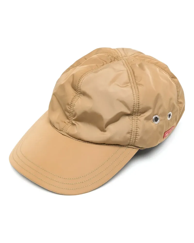 Prada Baseballkappe mit Logo-Patch - Nude Nude