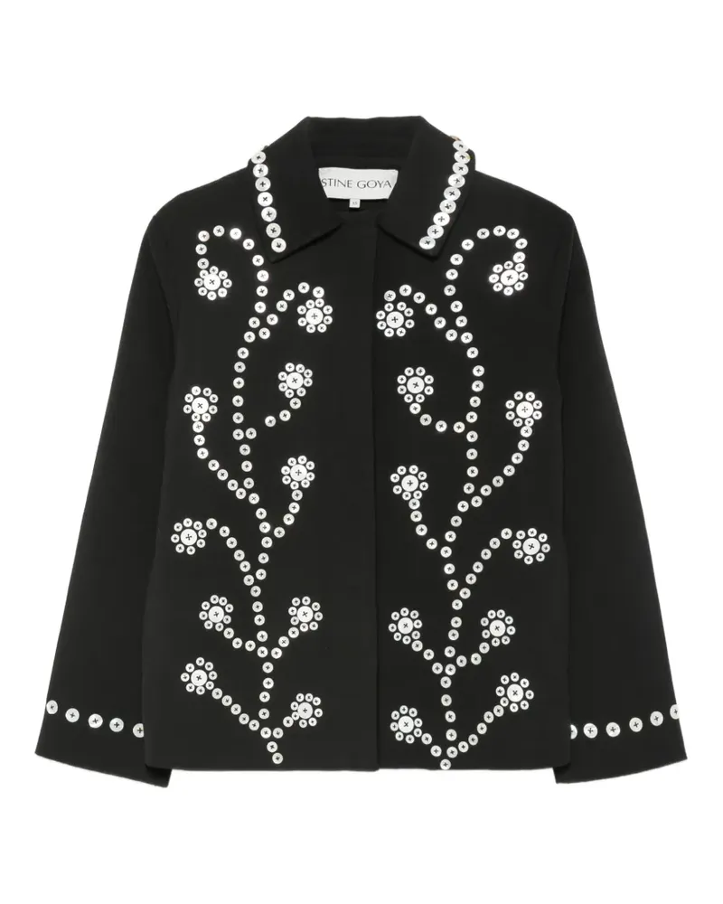 Stine Goya Verzierte Jacke mit Blumenmotiv - Schwarz Schwarz