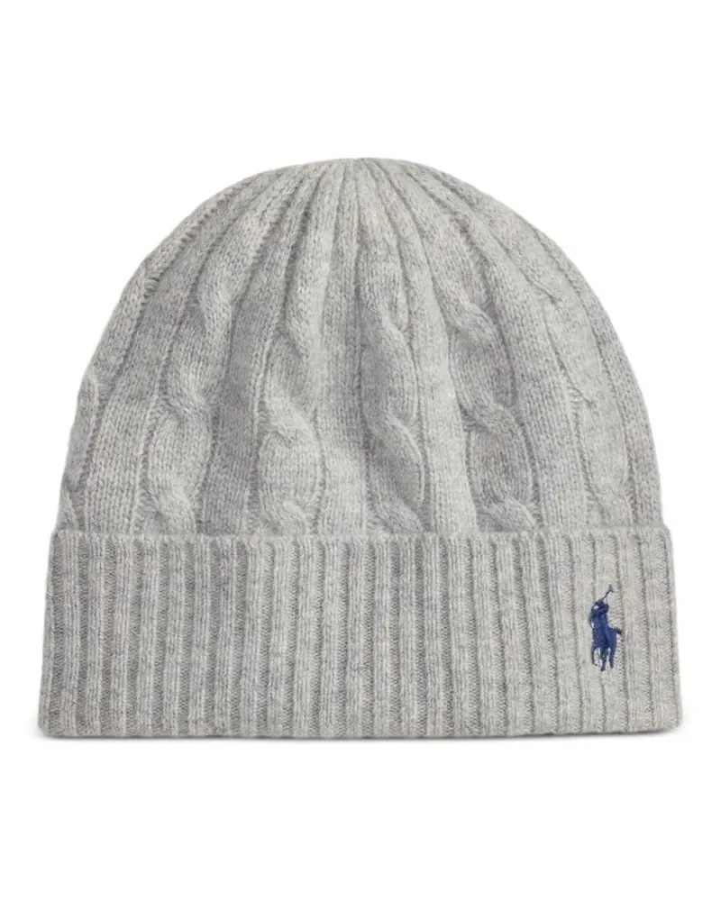 Ralph Lauren Mütze mit Zopfmuster - Grau Grau