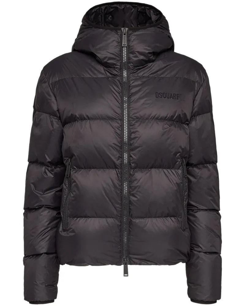 Dsquared2 Gefütterte Kapuzenjacke - Schwarz Schwarz