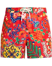 Ralph Lauren Badeshorts mit grafischem Print Rot