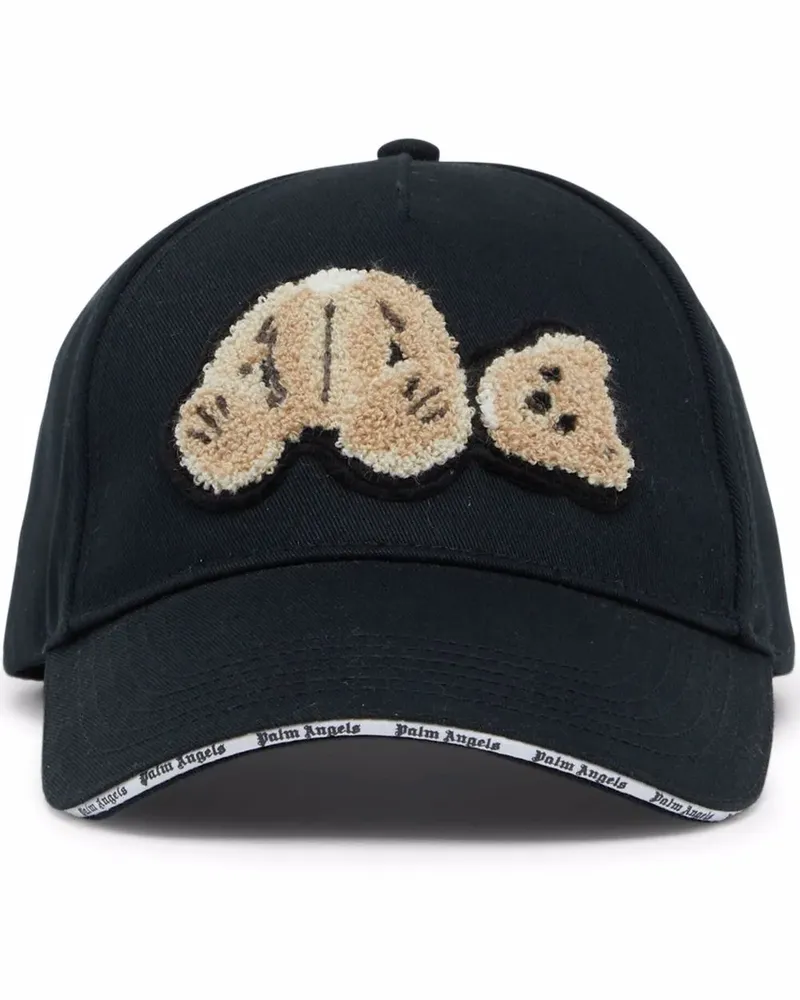 Palm Angels Baseballkappe mit Teddy-Applikation - Schwarz Schwarz