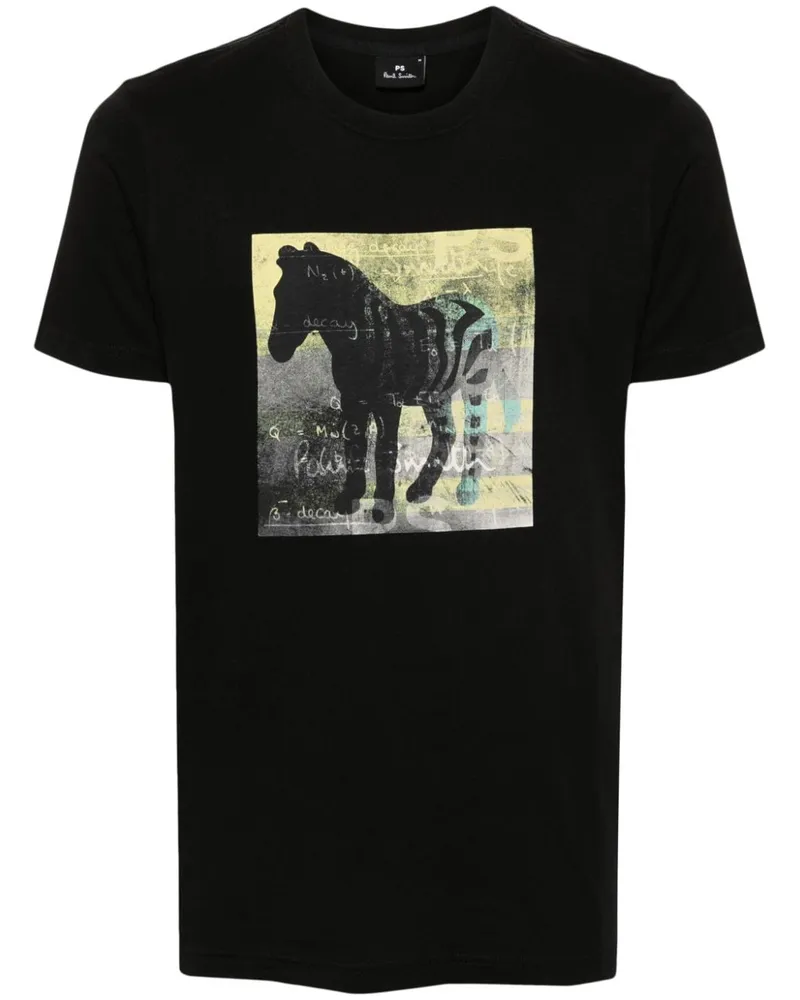 Paul Smith T-Shirt mit Pferde-Print Schwarz