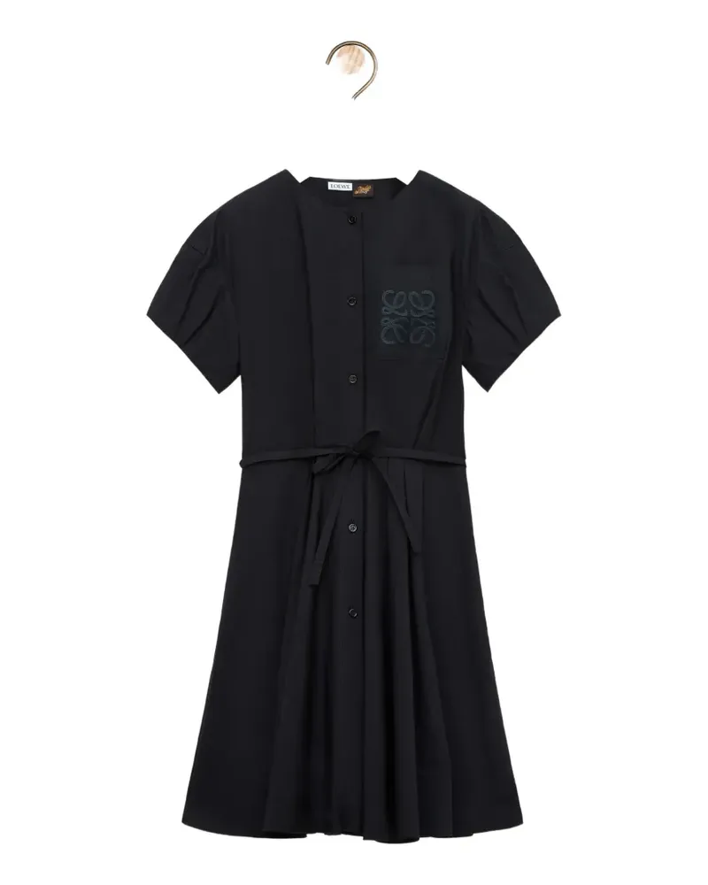 Loewe x Paula's Ibiza Kleid mit Anagram-Stickerei - Schwarz Schwarz