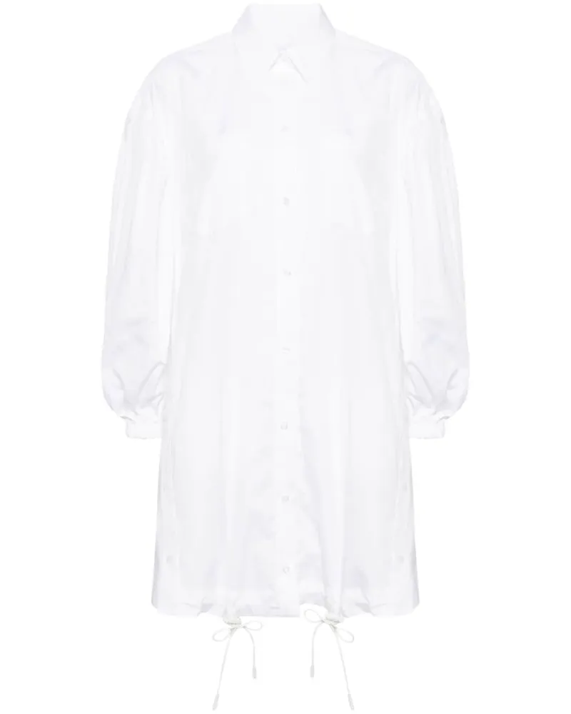 Simone Rocha Trapez-Hemdkleid mit Knopfleiste - Weiß Weiß