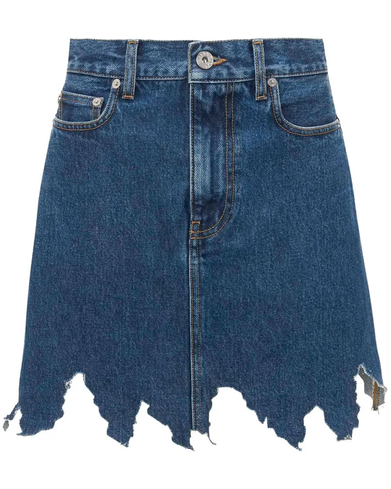 J.W.Anderson Ausgefranster Jeansrock - Blau Blau