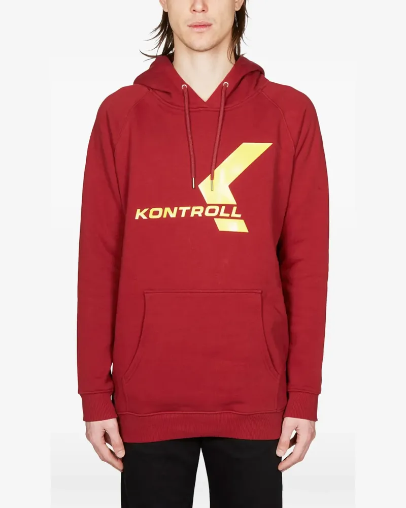 Kappa rubberized-logo hoodie - Rot Rot
