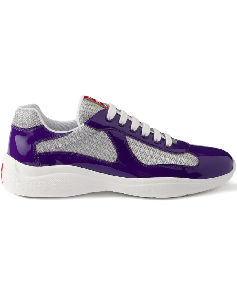 Prada America's Cup Sneakers aus Lackleder - Violett Violett