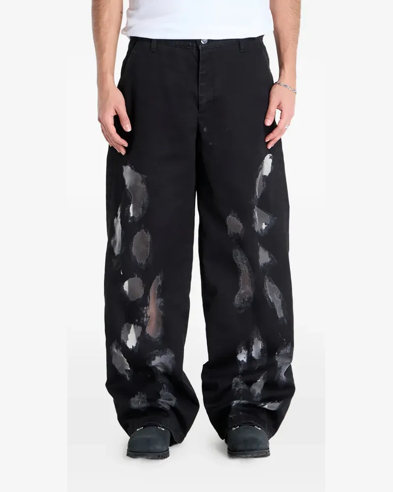 Heliot Emil Gallop pattern trousers - Schwarz Schwarz