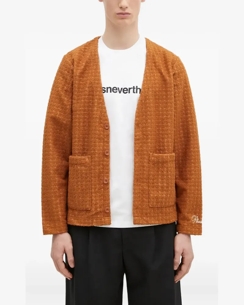 PLEASURES Cardigan mit strukturierten Taschen - Braun Braun