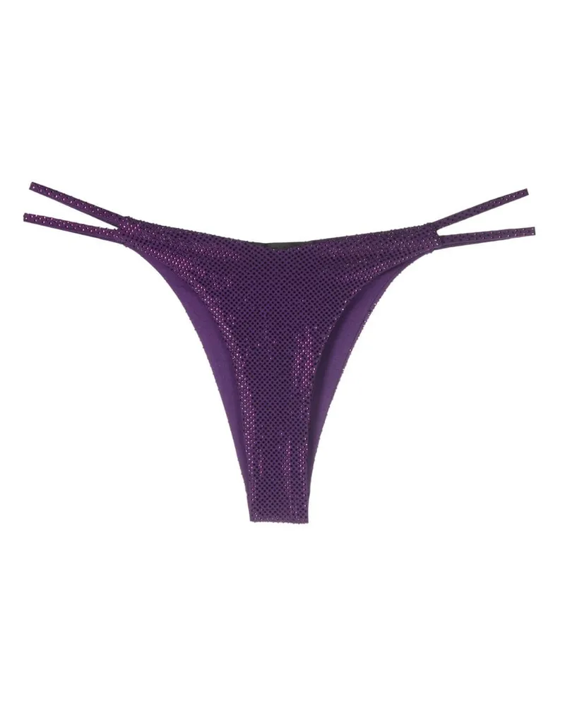 Philipp Plein String mit Kristallen - Violett Violett