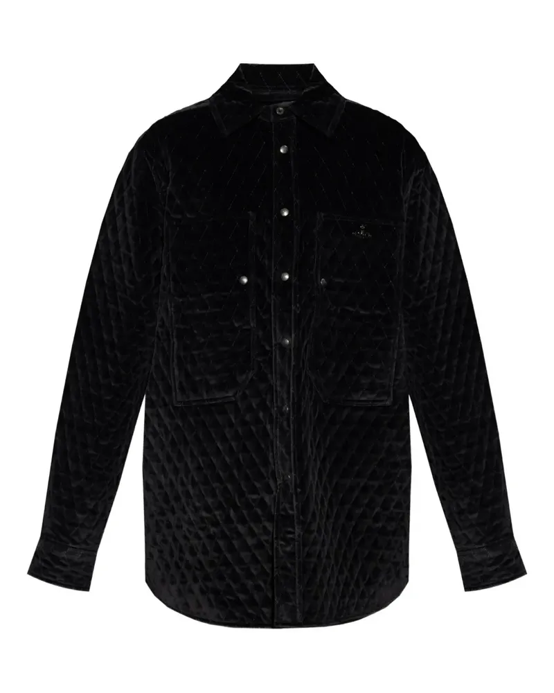 Vivienne Westwood Gesteppte Jacke mit Logo-Applikation - Schwarz Schwarz