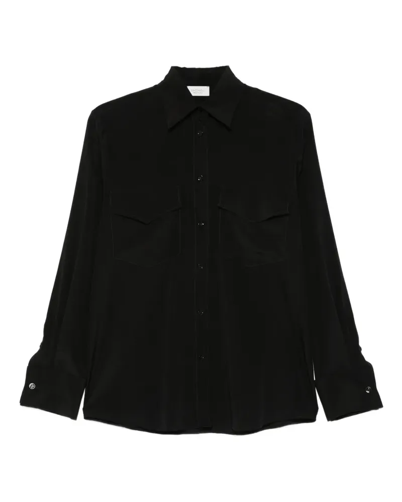 MAZZARELLI patch-pocket shirt - Schwarz Schwarz