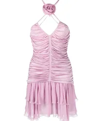 Blumarine Minikleid mit Rosenapplikation Rosa