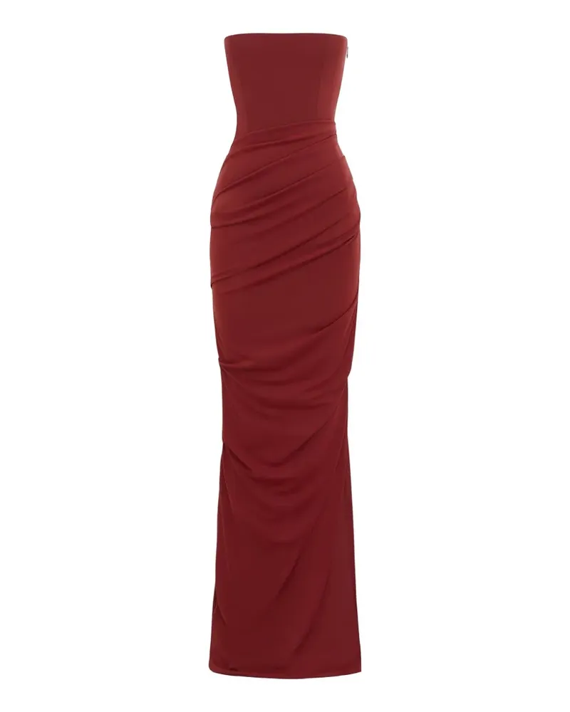 Alex Perry strapless draped gown maxi dress - Rot Rot