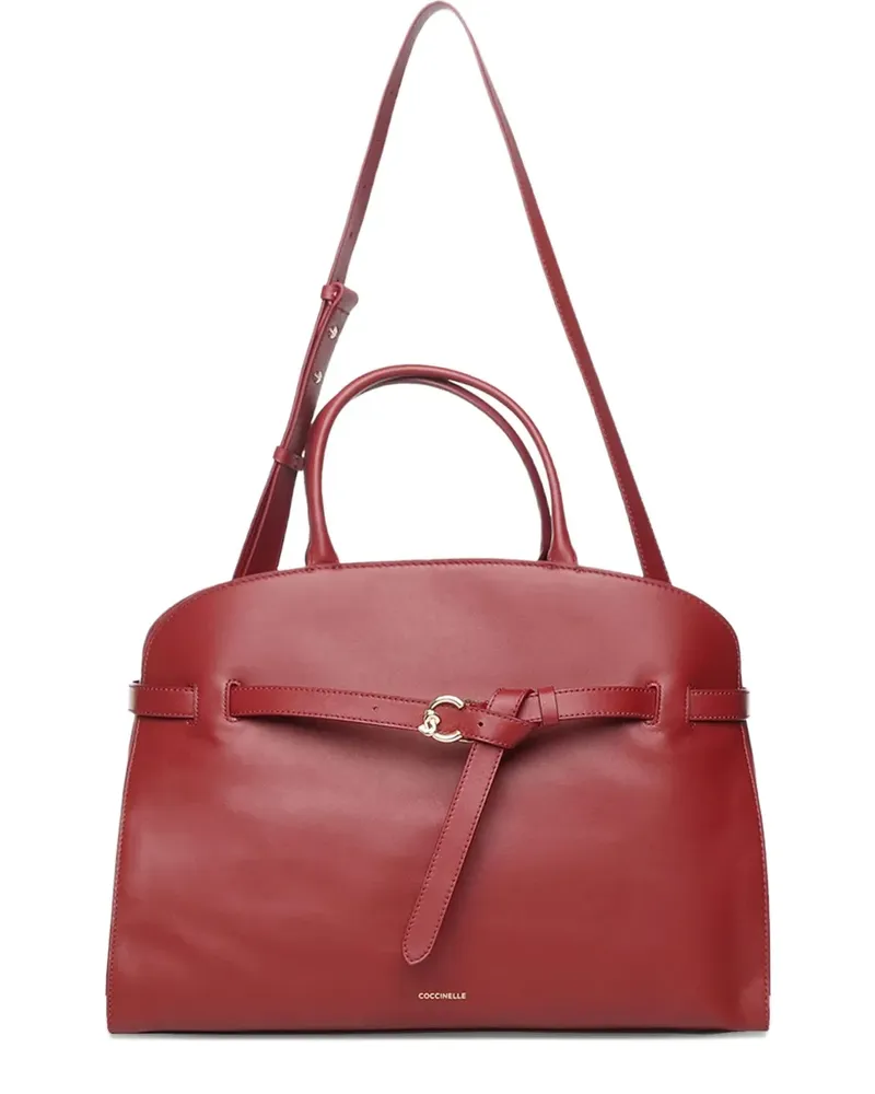 Coccinelle Sabine smooth leather zipped compartment tote bag - Rot Rot