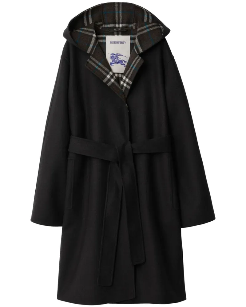 Burberry Wendbarer Kapuzenmantel - Schwarz Schwarz
