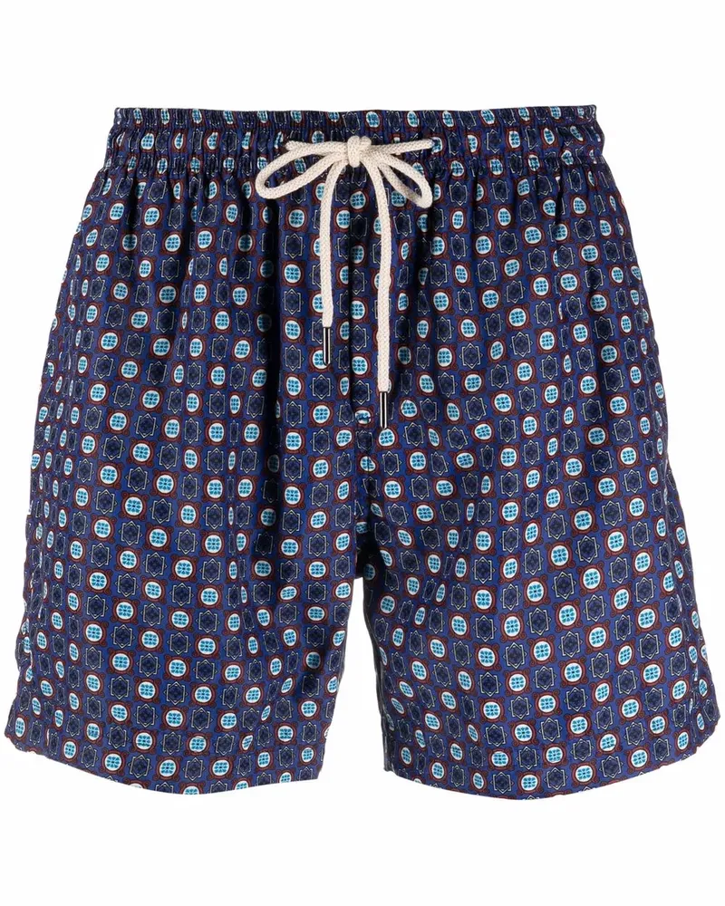 PENINSULA Badeshorts mit geometrischem Print - Blau Blau