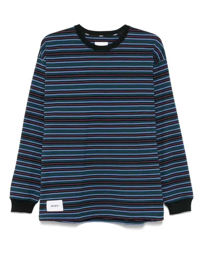WTAPS Gestreiftes T-Shirt - Violett Violett