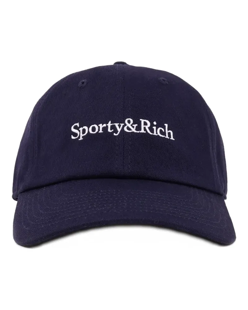 SPORTY & RICH Baseballkappe mit Logo - Blau Blau