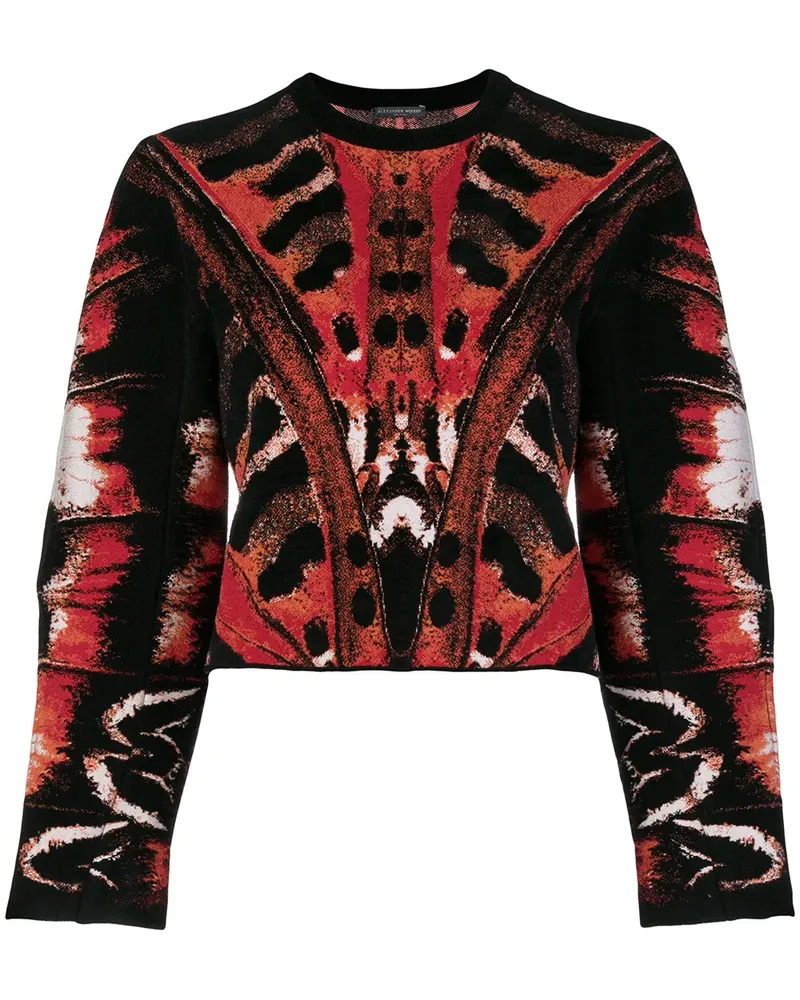Alexander McQueen Oberteil mit Print - Schwarz Schwarz