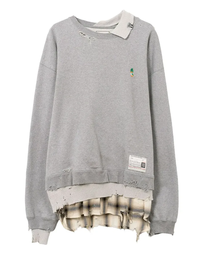 MIHARAYASUHIRO Sweatshirt im Layering-Look - Grau Grau
