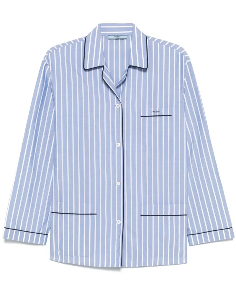 Prada Gestreiftes Hemd - Blau Blau