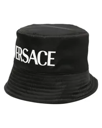 Versace Wendbarer Barocco Fischerhut Schwarz