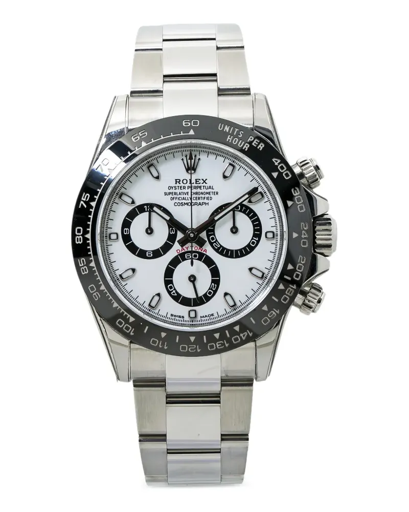 Rolex Daytona Panda Black Bezel Armbanduhr 40mm - Silber Silber