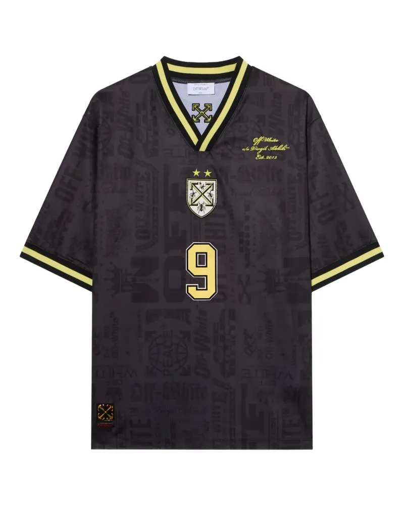 OFF-WHITE Multilogo Soccer T-Shirt - Schwarz Schwarz