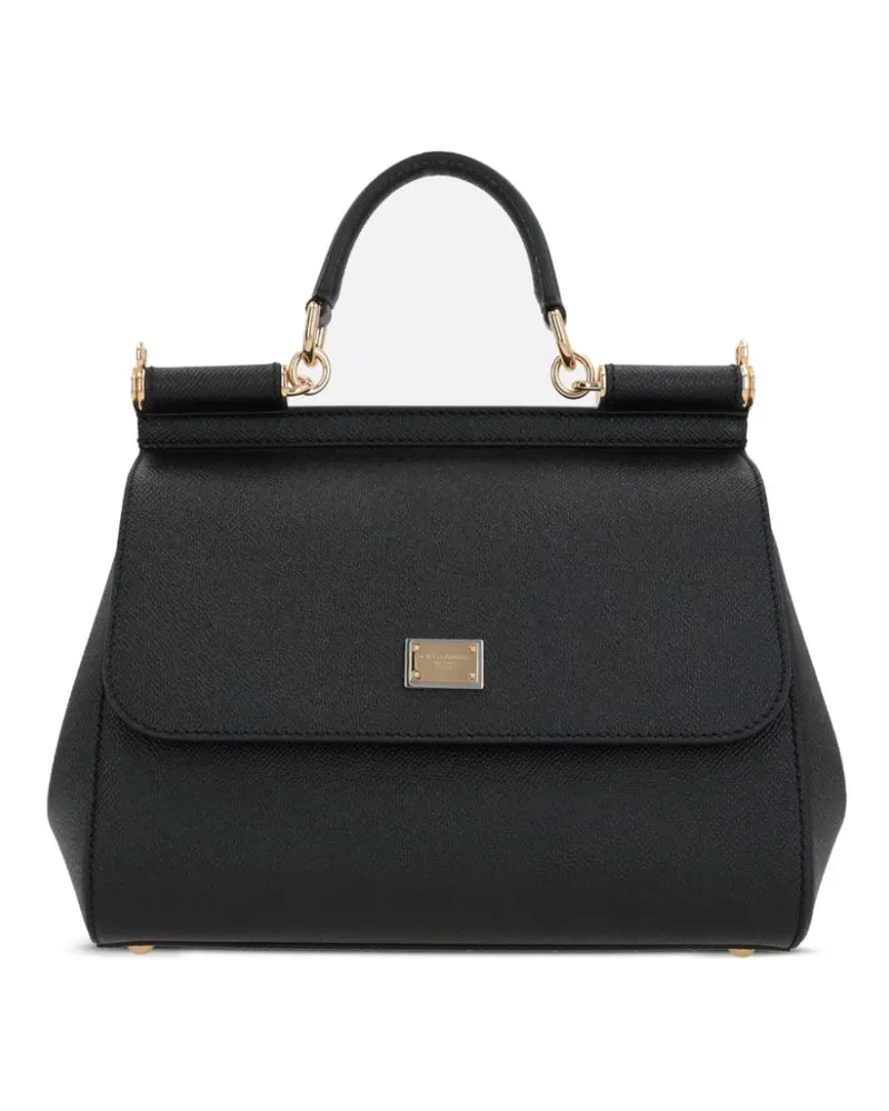 Dolce & Gabbana Große Sicily Handtasche - Schwarz Schwarz