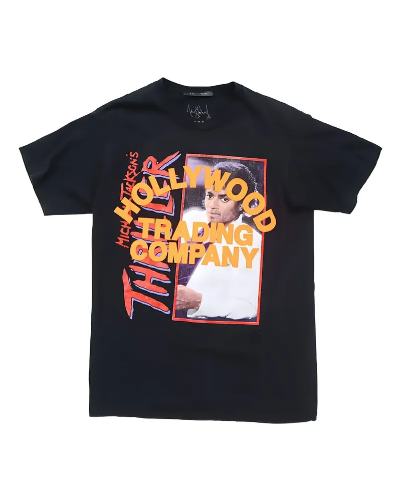 HTC Hollywood Trading Company T-Shirt mit Michael-Jackson-Print - Schwarz Schwarz